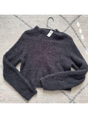 Aerie Black Fuzzy Sweater